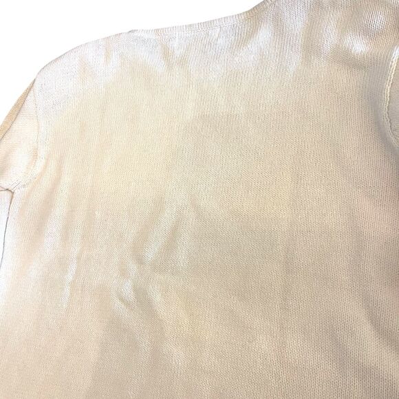 Womens Scandi Nordic Embroidered Ivory Sweater Sz M Rustic Cabincore Cozy VTG - Picture 16 of 16